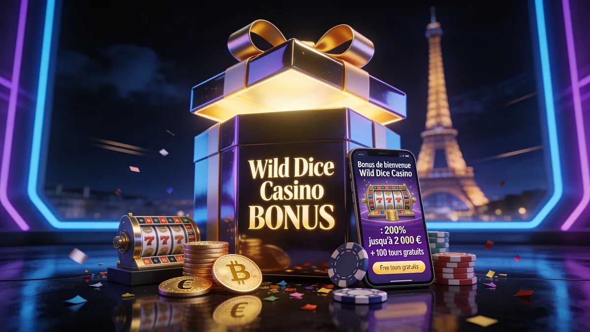 wild dice casino en France — Bonus de bienvenue Wild Dice Casino : 200% jusqu'à 2 000 € + 100 tours gratuits